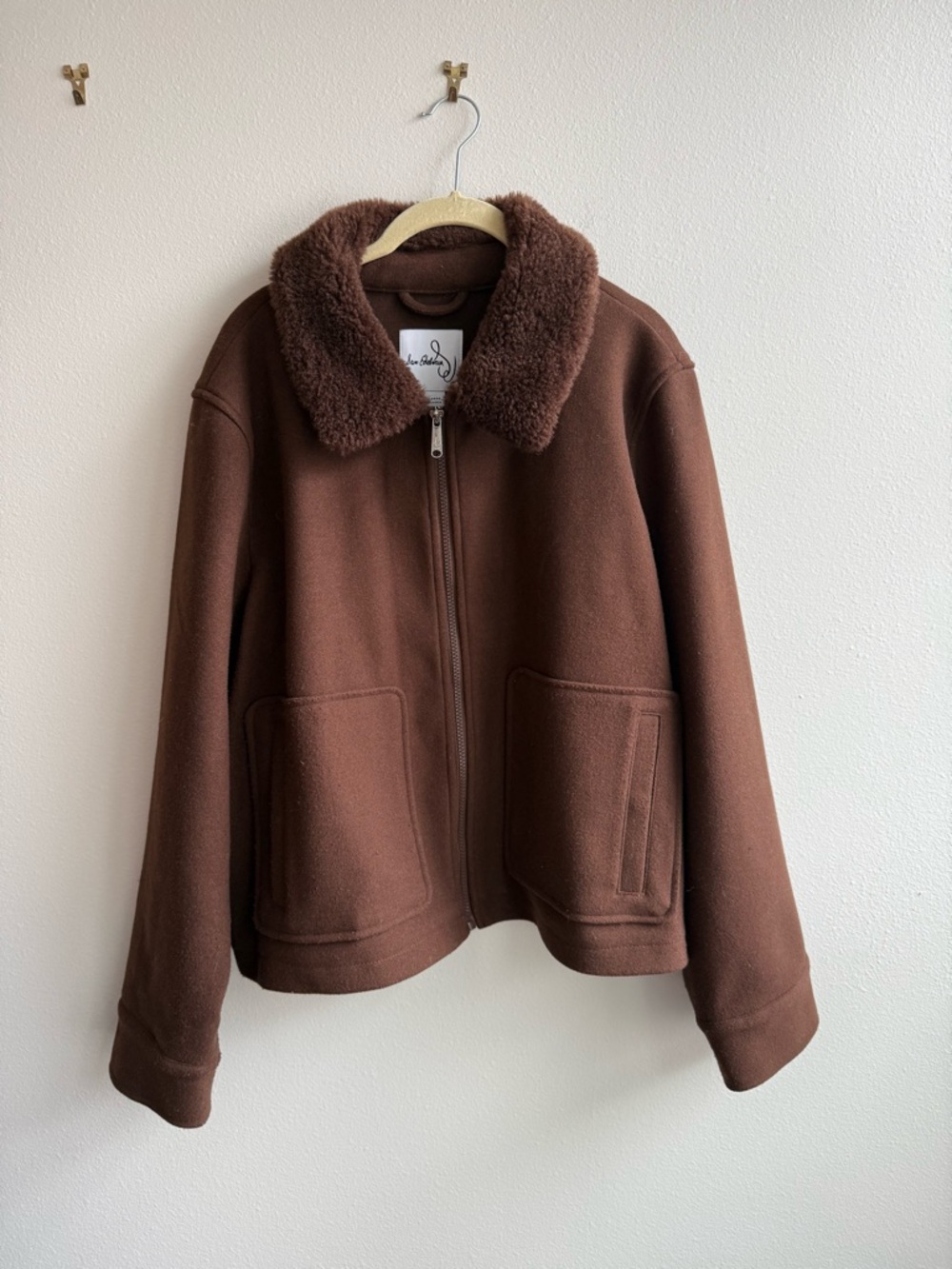 Sam Edelman Brown Faux-Shearling Jacket